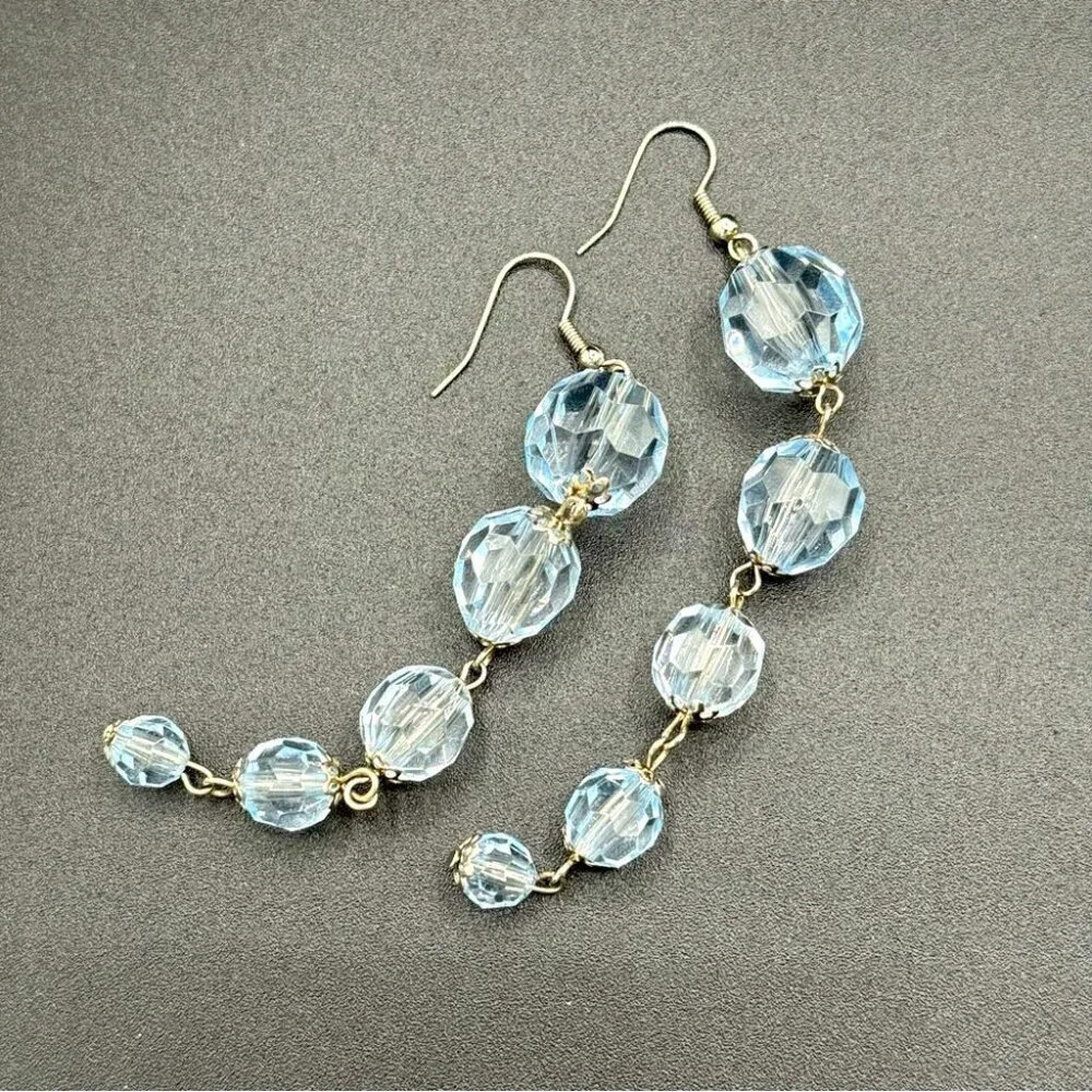 Sparkly faceted  lucite earrings